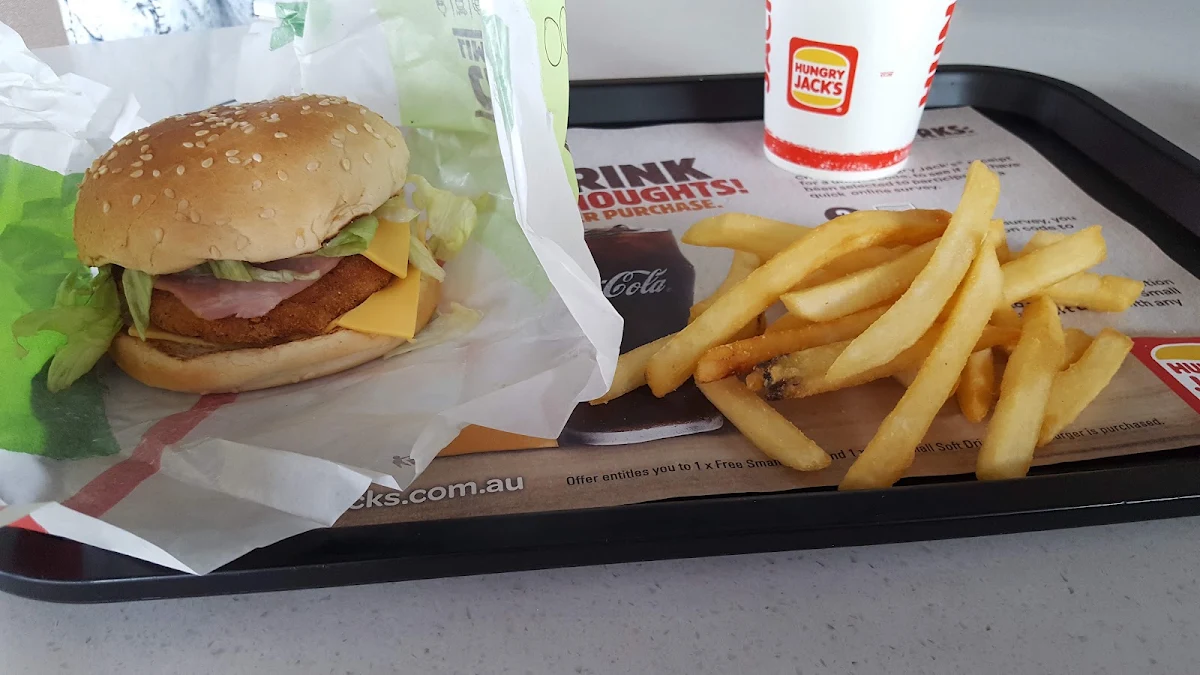 Crispy Bacon Burger and Fries
