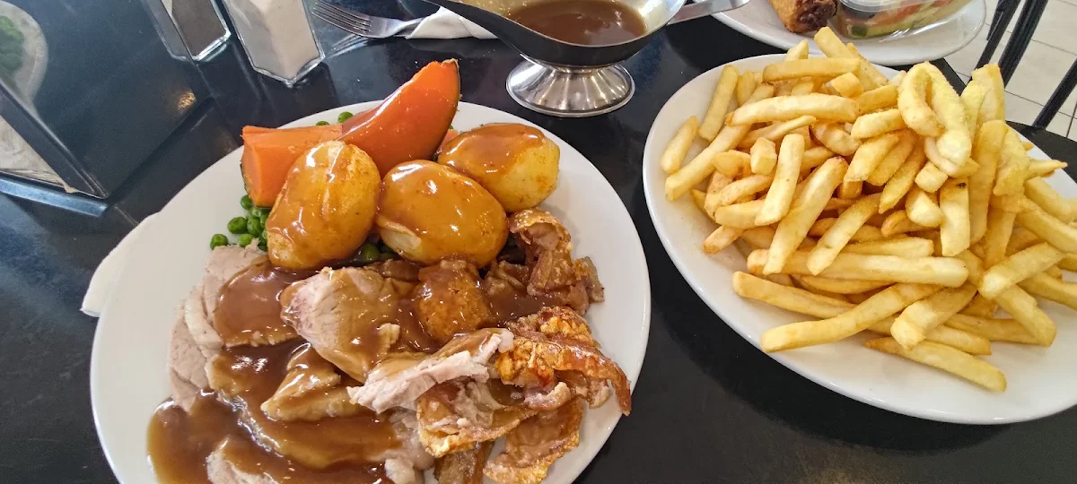 Pork Dinner, Peisley Street Flame Grilled Chicken