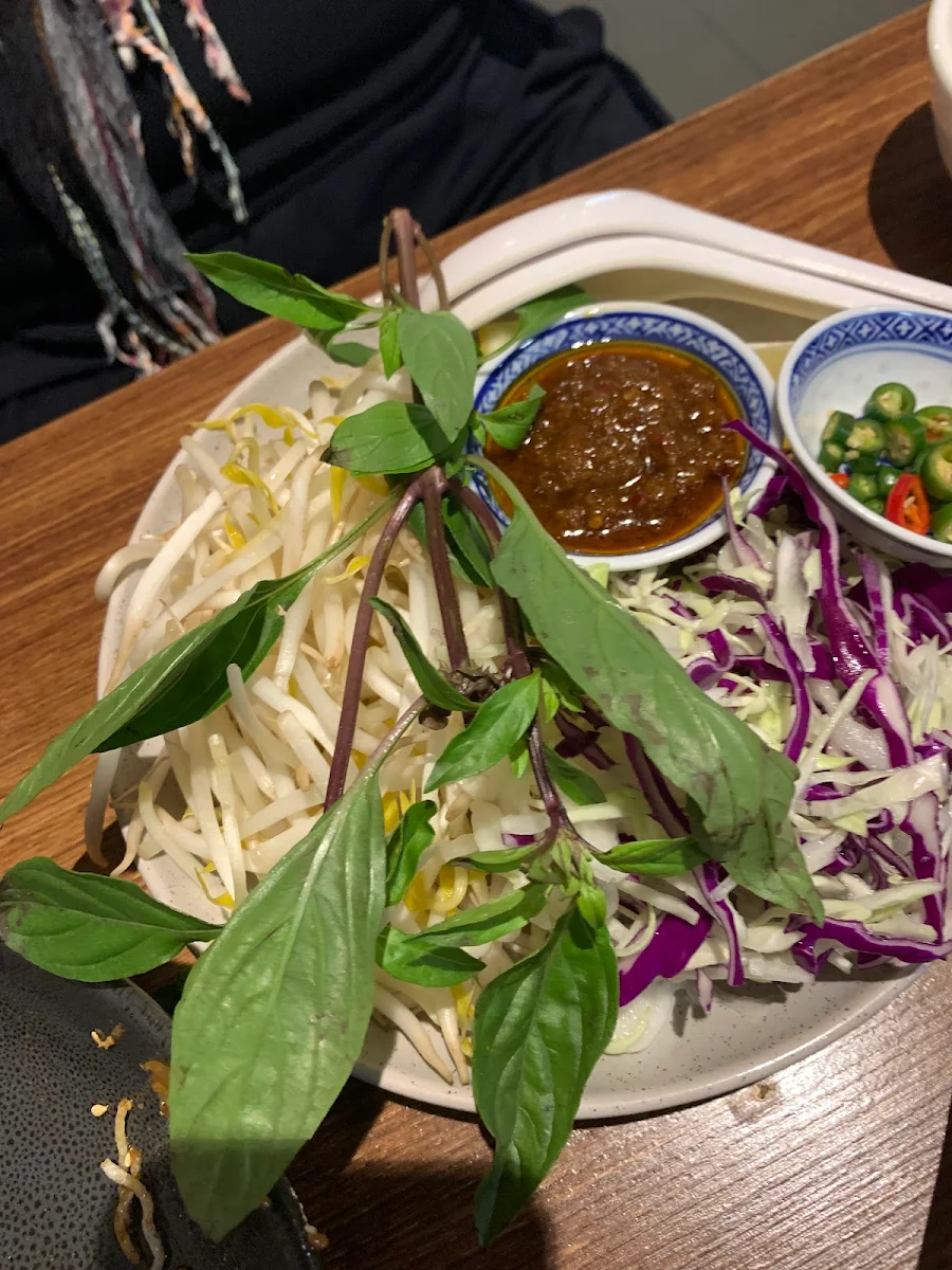 Vietnamese Basil and Salad, Pho Nam