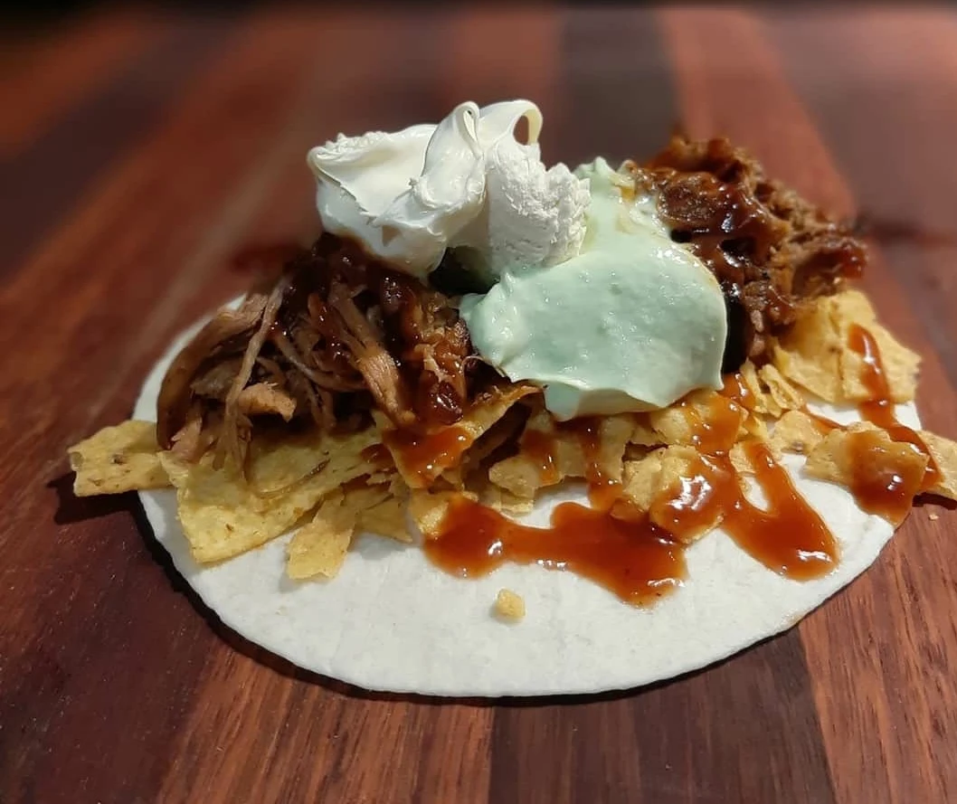 Pulled Pork Nachos, The Fat Parcel Food Van