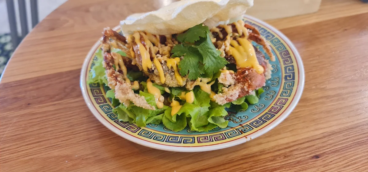 Crispy Soft Shell Crab, Roti and Bao