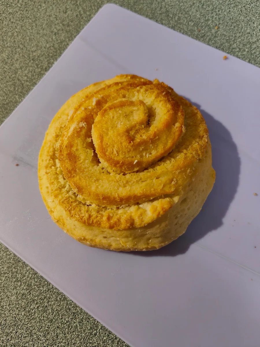 Coconut Scroll, Fiji bakery & coffee on the rocks