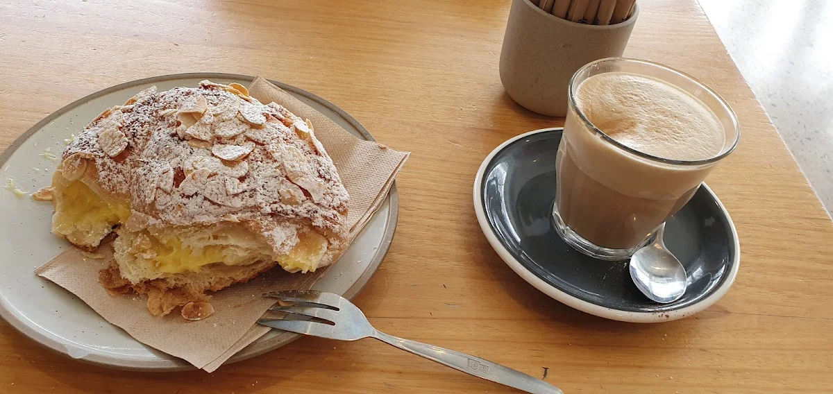 Almond Croissant & Lactose Free Latte