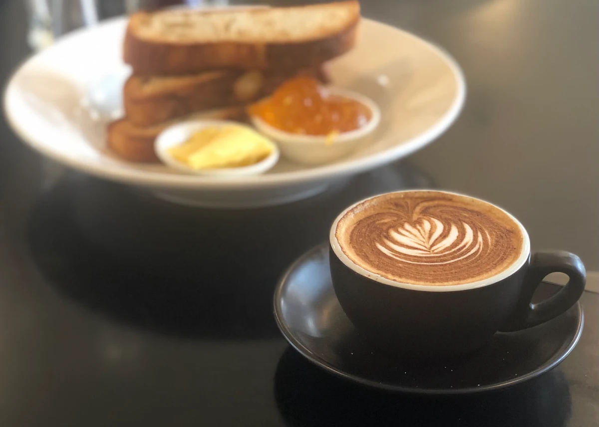 Cappuccino and Toast with Marmalade
