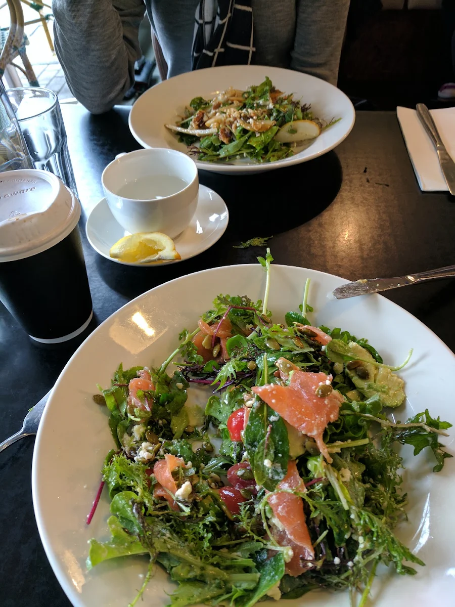 Salmon and Corn Fritter Salad