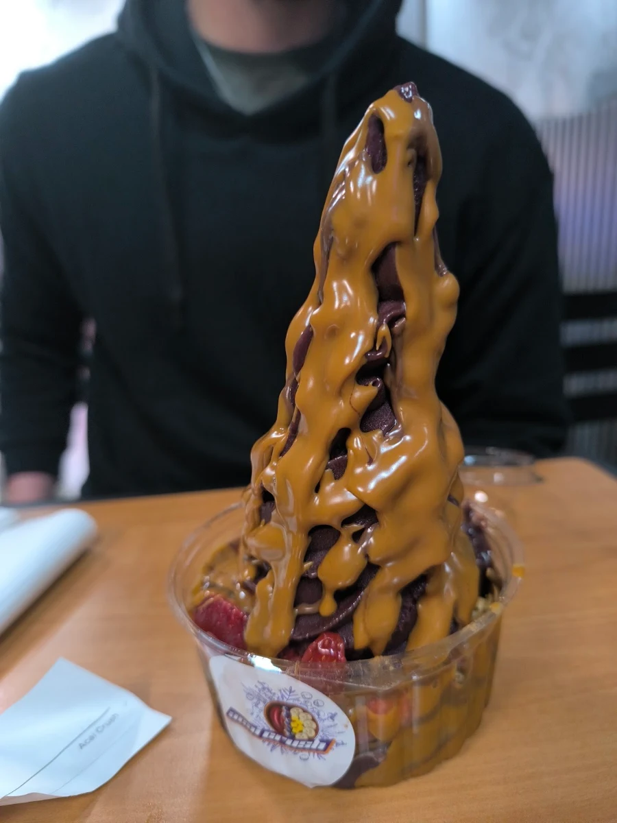 Acai Bowl with Peanut Butter and Nutella