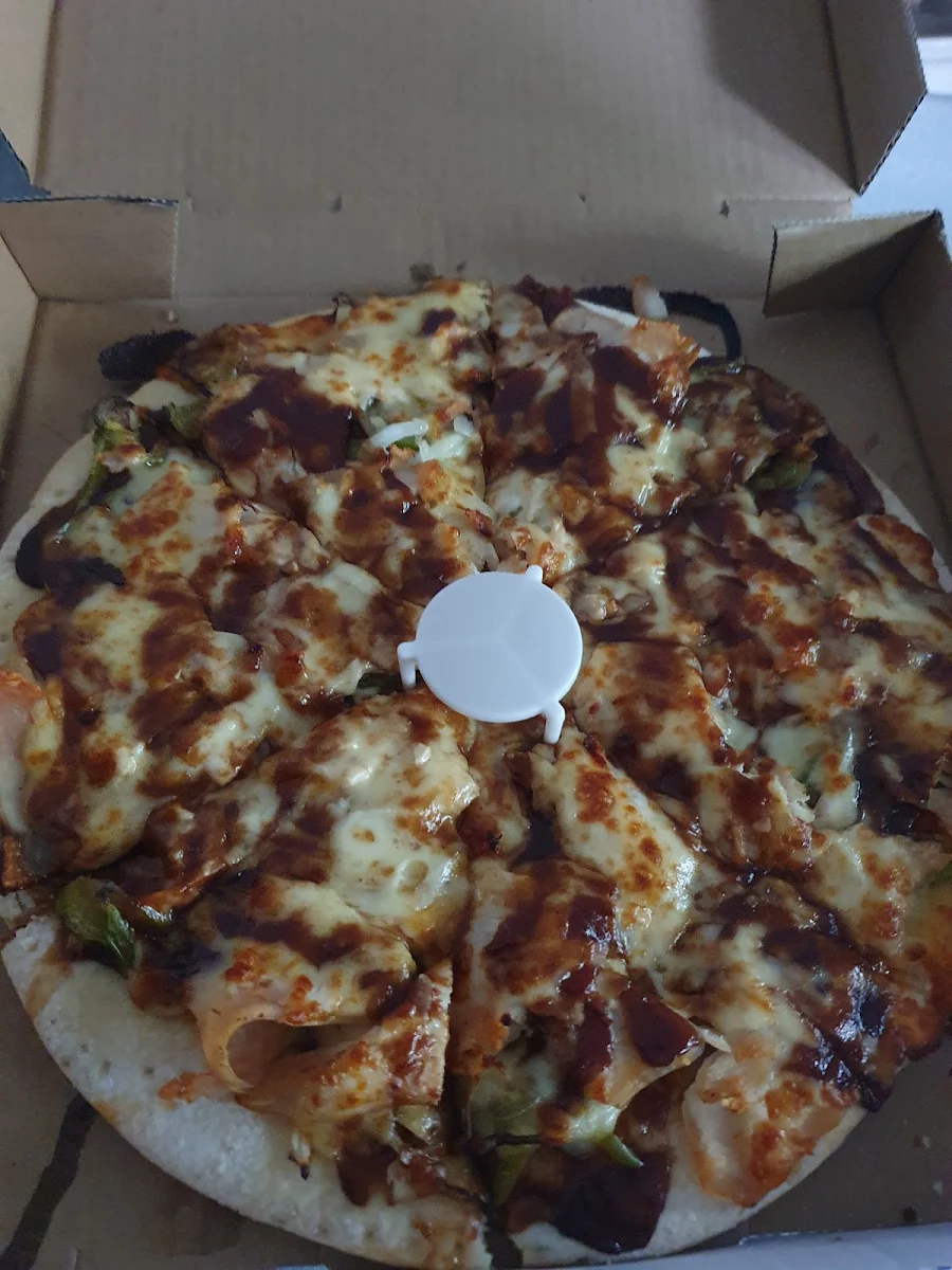 BBQ Chicken Pizza with Added Pineapple