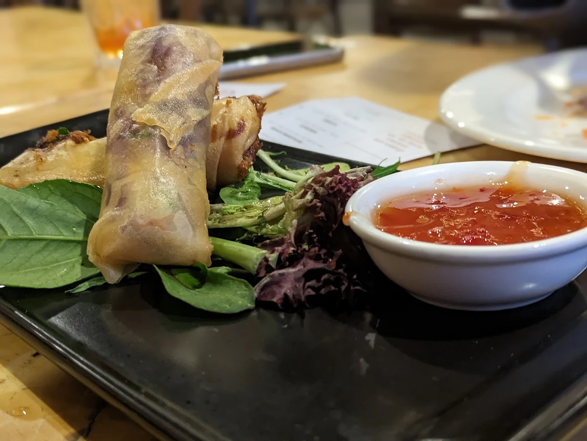 Pulled-Beef Spring Rolls, Roth's Wine Bar + Cellar