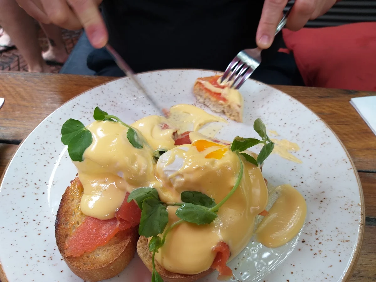 Eggs Benedict with Trout