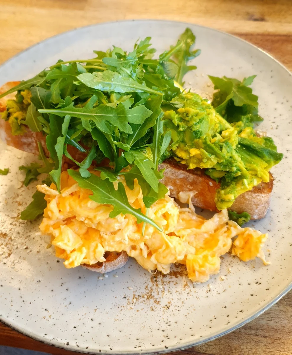 Scrambled Eggs, The Hideout cafe / shakshuka barbyron bay