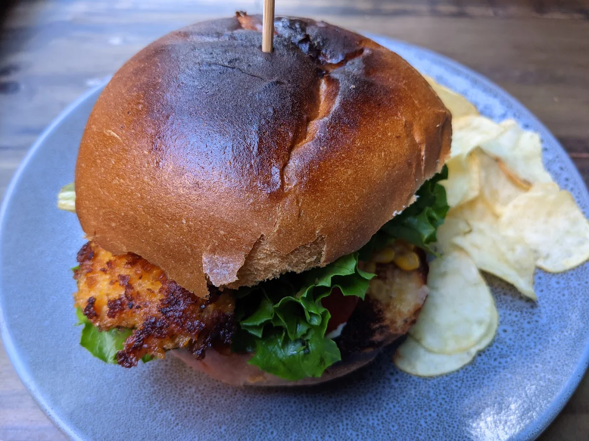 Dijon Schnitzel Burger, Rafter & Rose