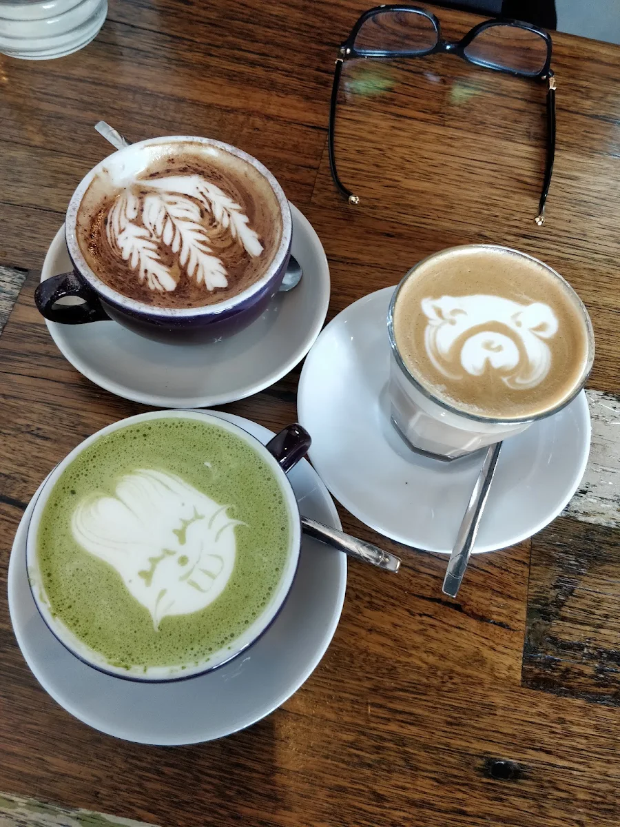 Cappuccino Latte and Matcha Latte