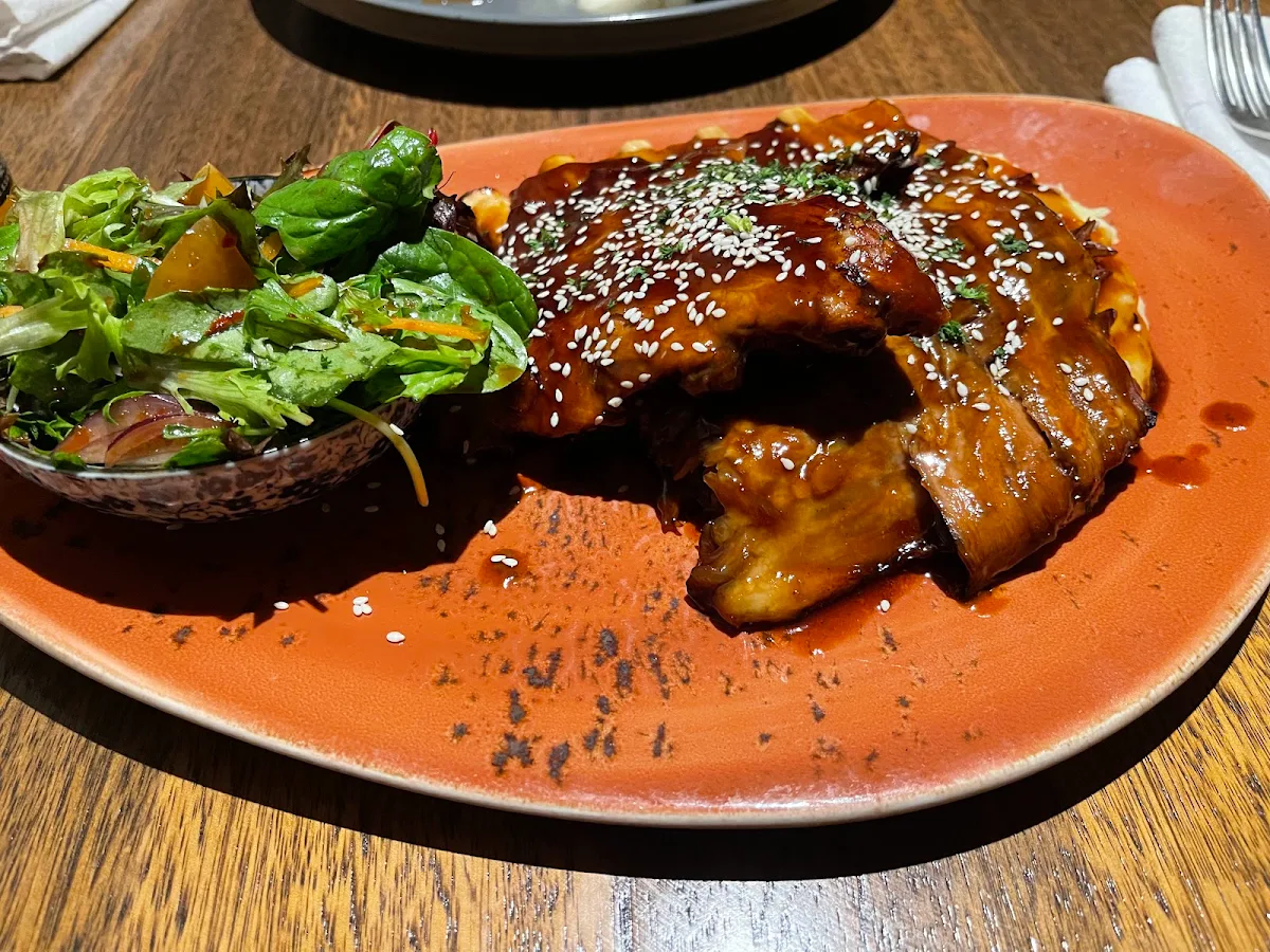 Charred BBQ Glazed Pork Ribs