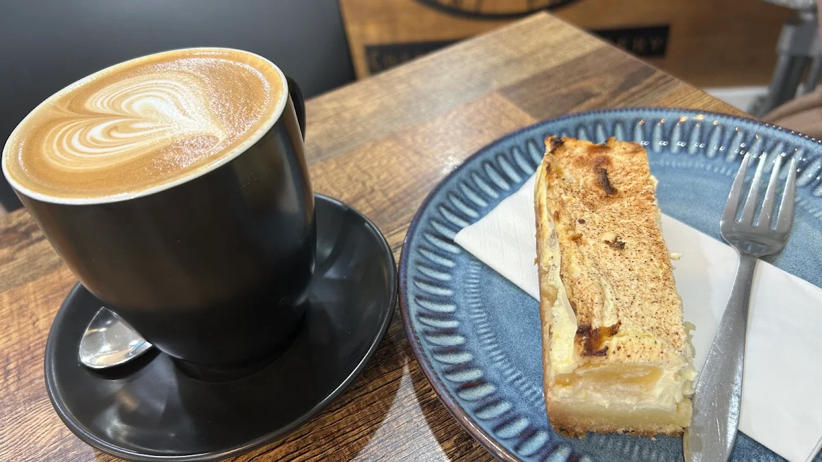 Cappuccino and Apple Slice