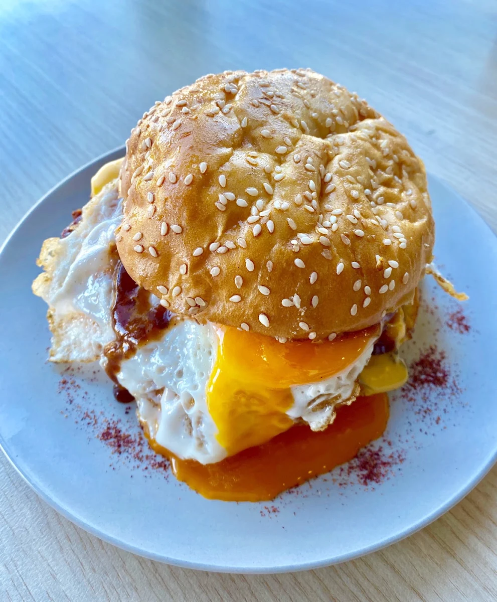 Fried Eggs Cheddar Cheese & Bun