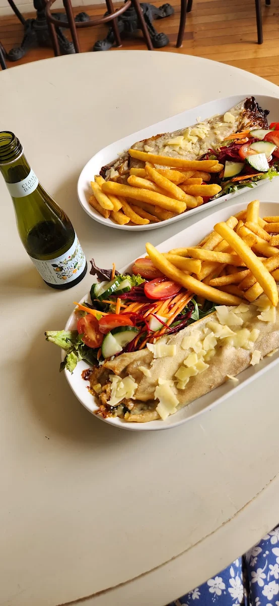 Pork Crepe with Salad and Chips