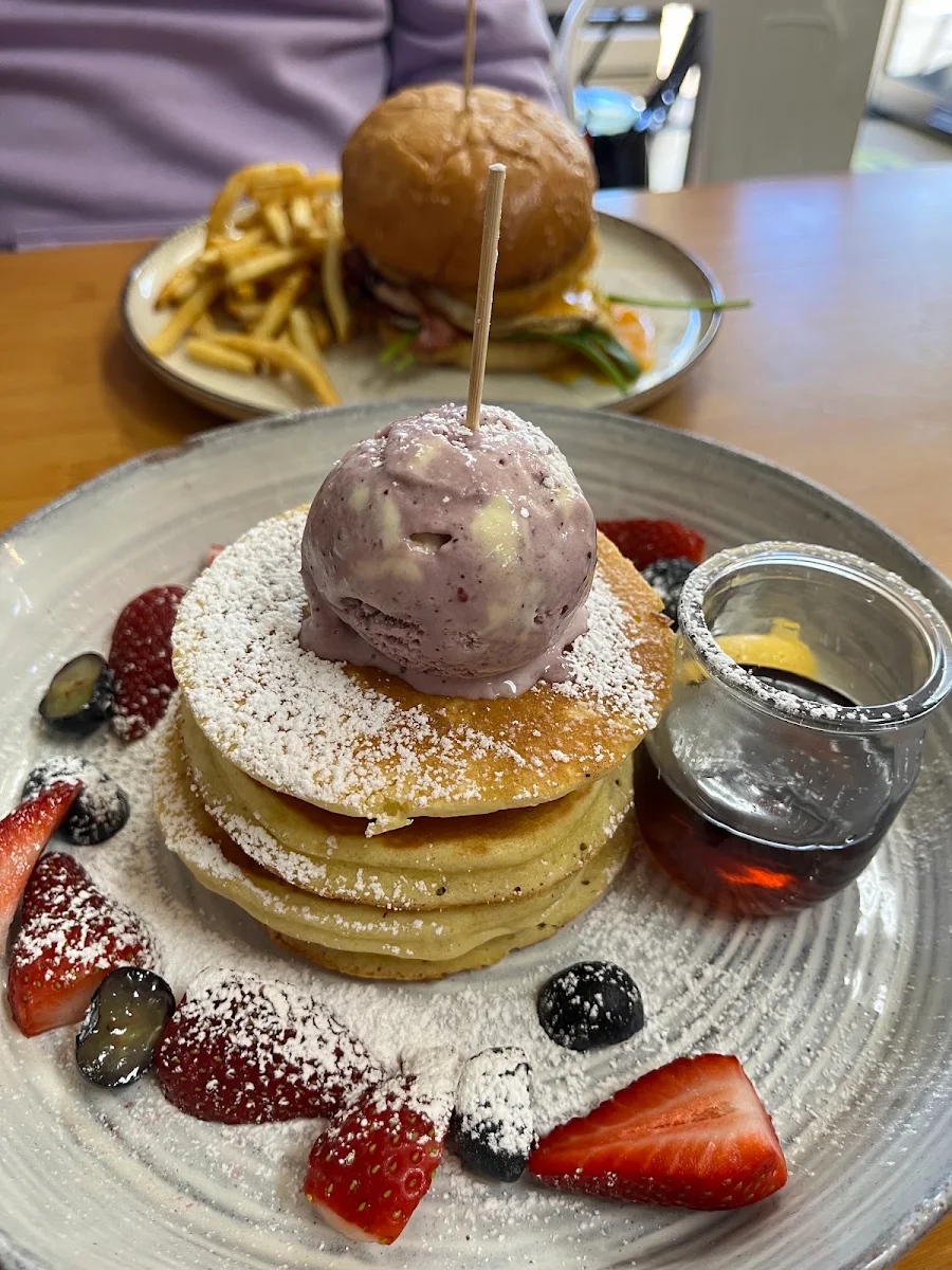 Berry Ice Cream and Fruit