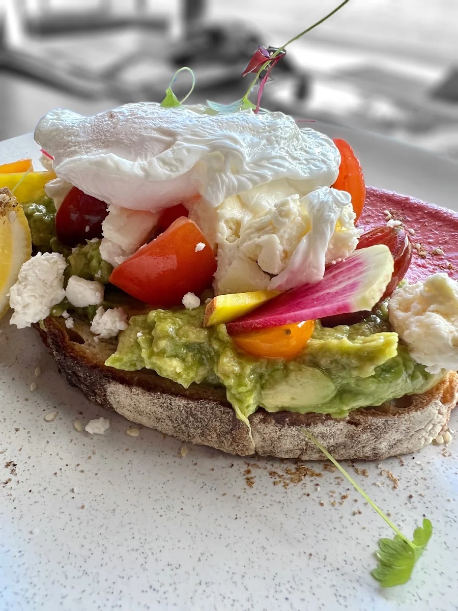 Avo Toast with Beet Hummus
