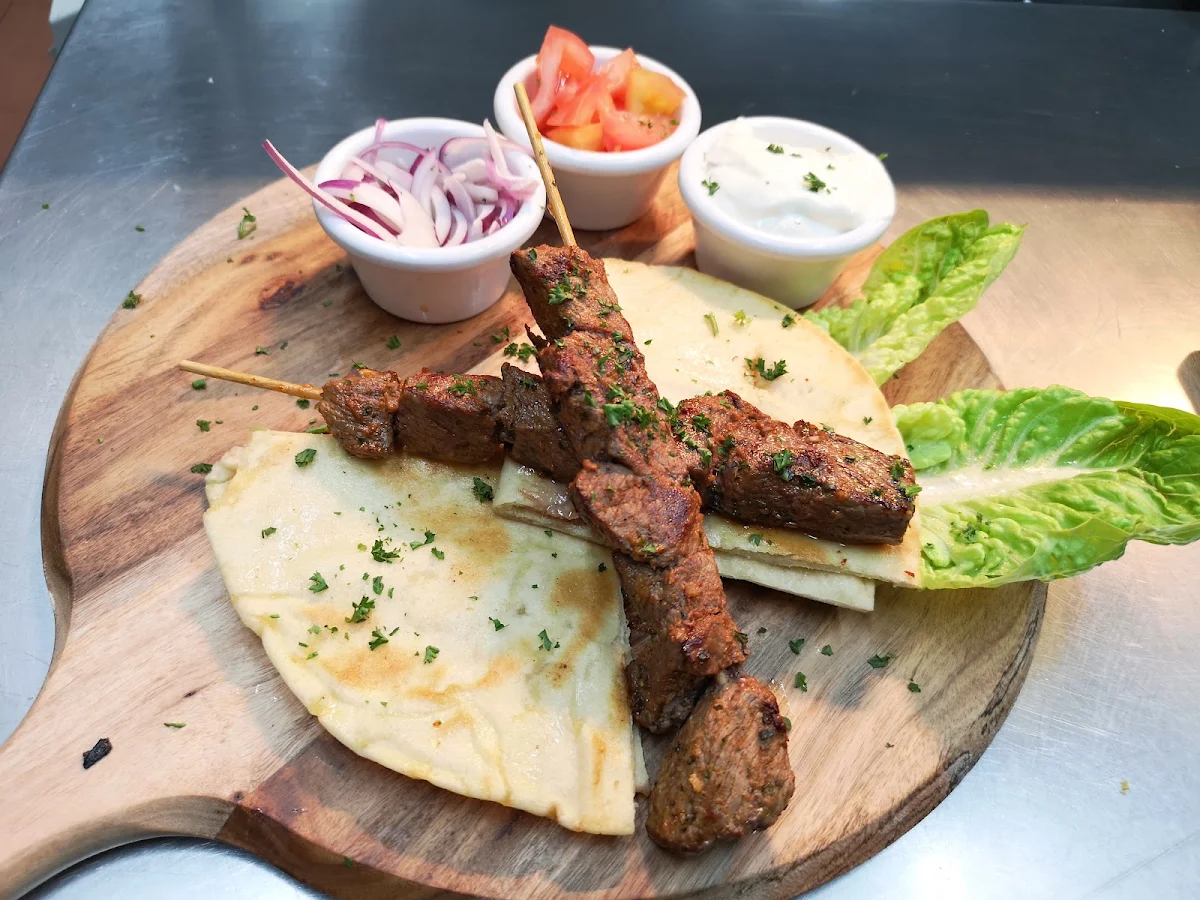 Open Lamb Souvlaki