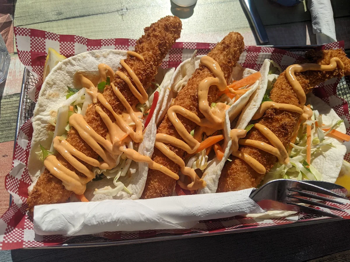 Fish Tacos, Sharky's Fish & Chips