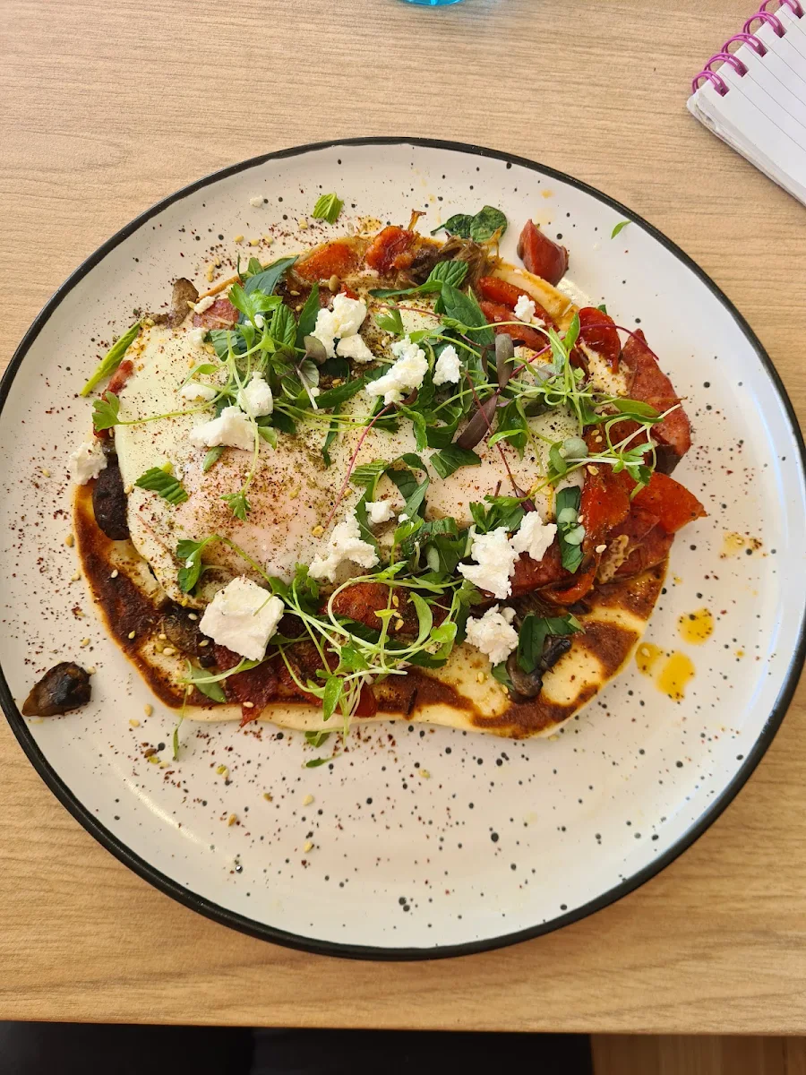 Turkish Eggs on Pita Bread