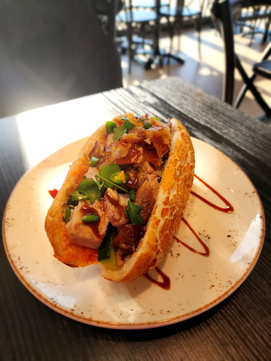 Roast Pork Sandwich Roll with Gravy or Apple Sauce