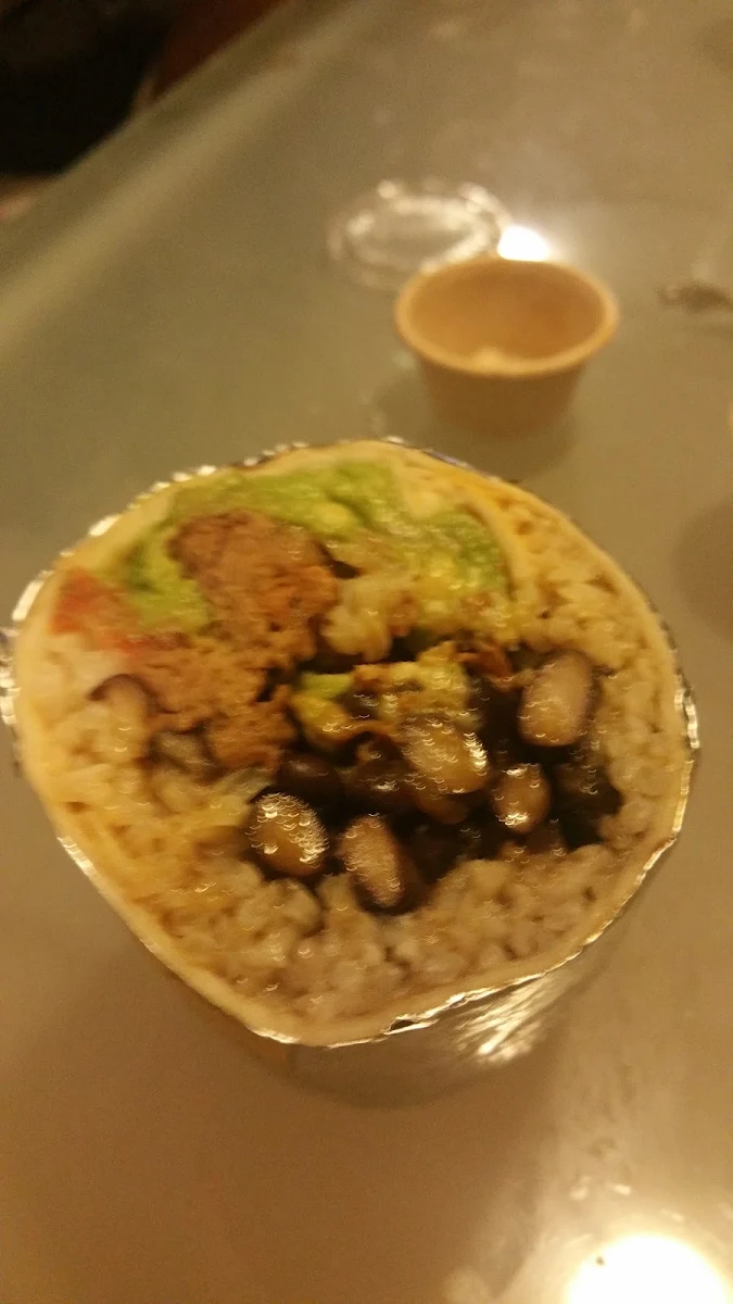 Slow Cooked Beef Burrito with Guacamole