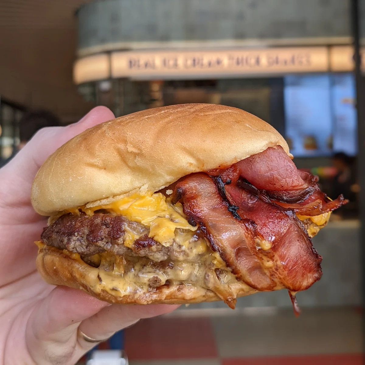 Bacon Works Double, Slim's Quality Burger