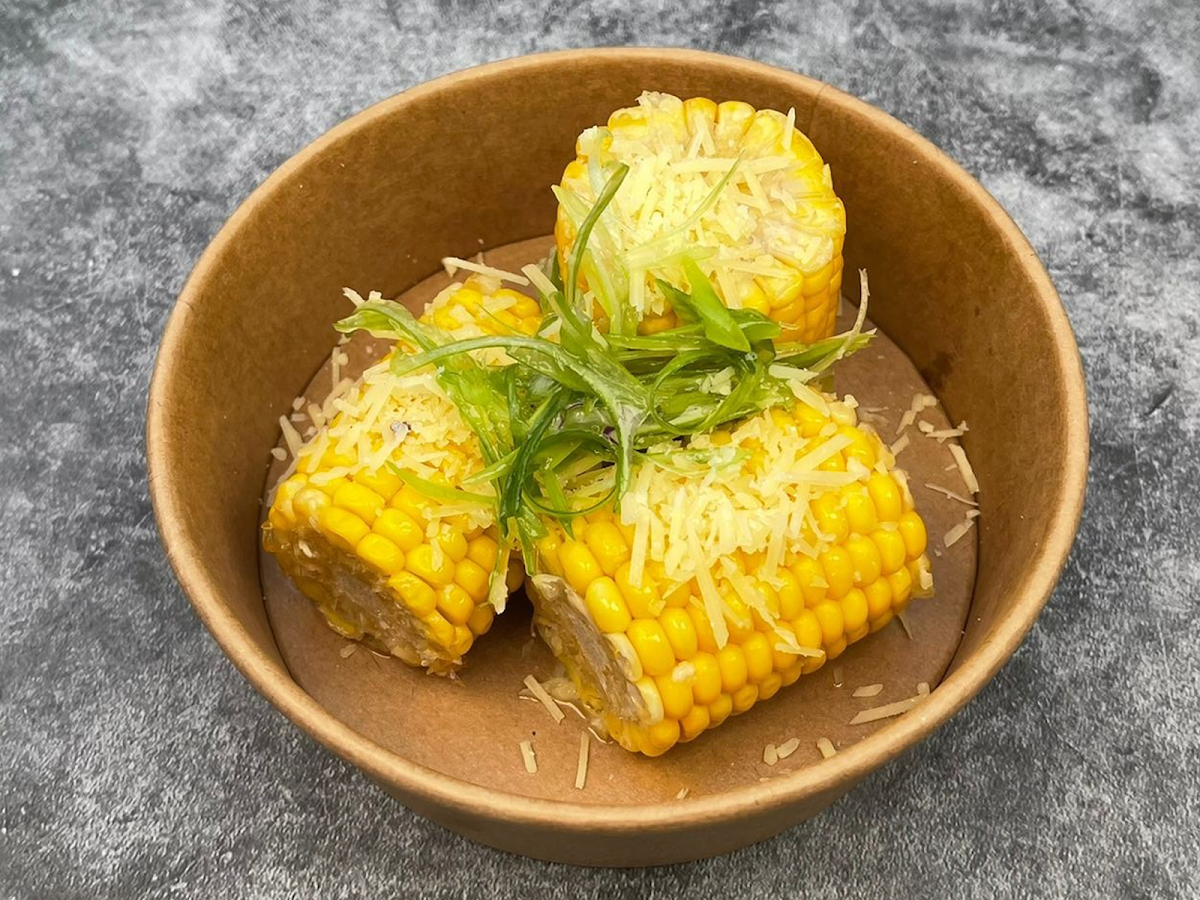 Buttered Corn with Grated Aged Cheddar