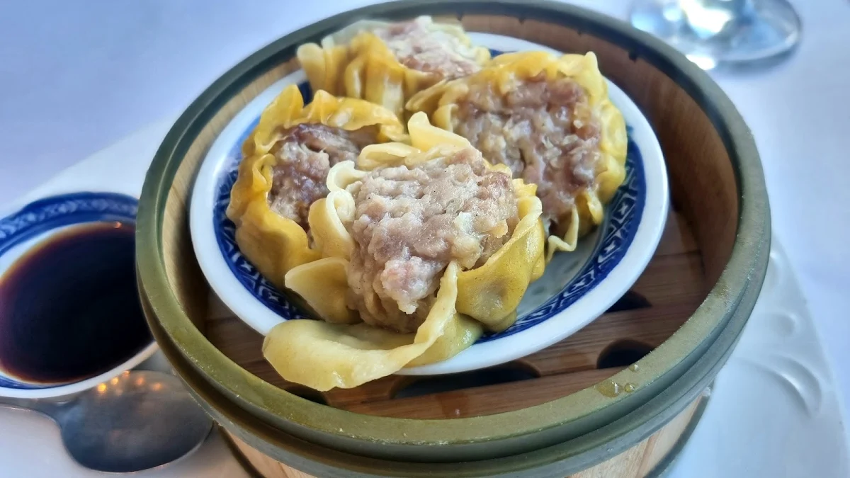 Steamed Dim Sum, Forks & Chopsticks Asian Restaurant