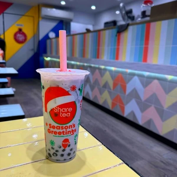Taro Milk Tea-Hot, Sharetea Swanston