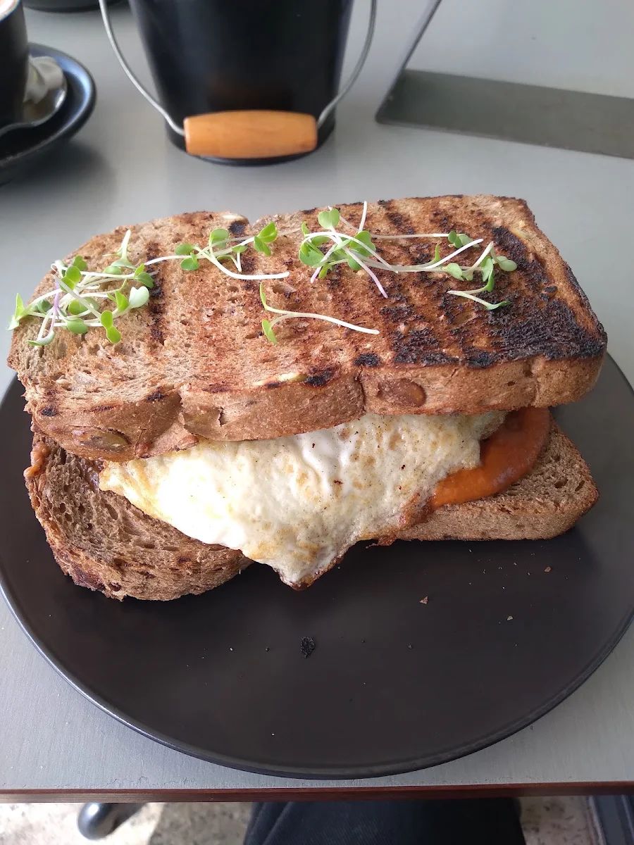 Rye Egg and Bacon Tomato Gourmet Toasted Sandwich