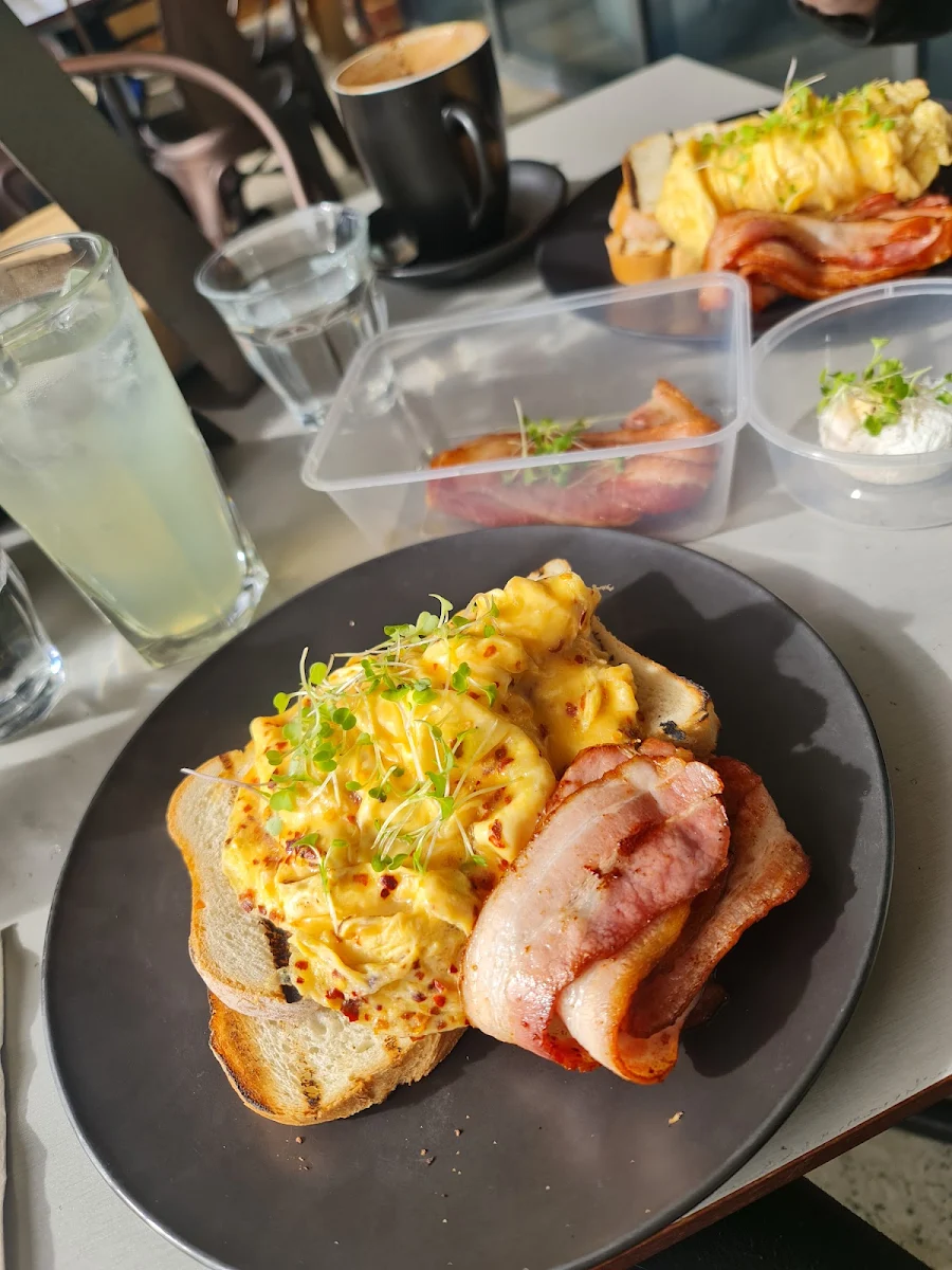 Scrambled Eggs Smoked Salmon Bacon