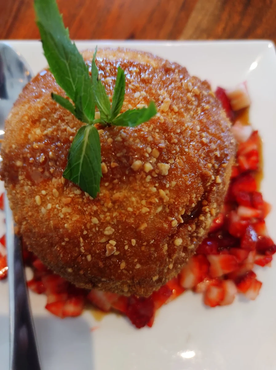 Fried Ice Cream Coated in Nuts