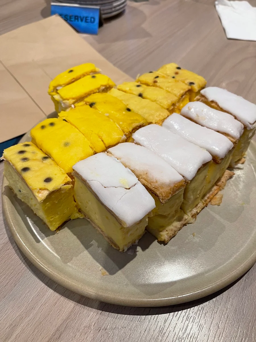 Vanilla and Passion Fruit Slice