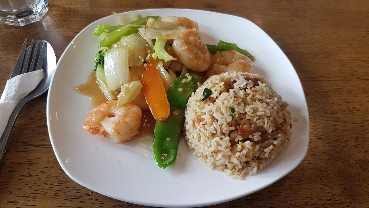 Garlic Prawns with Fried Rice