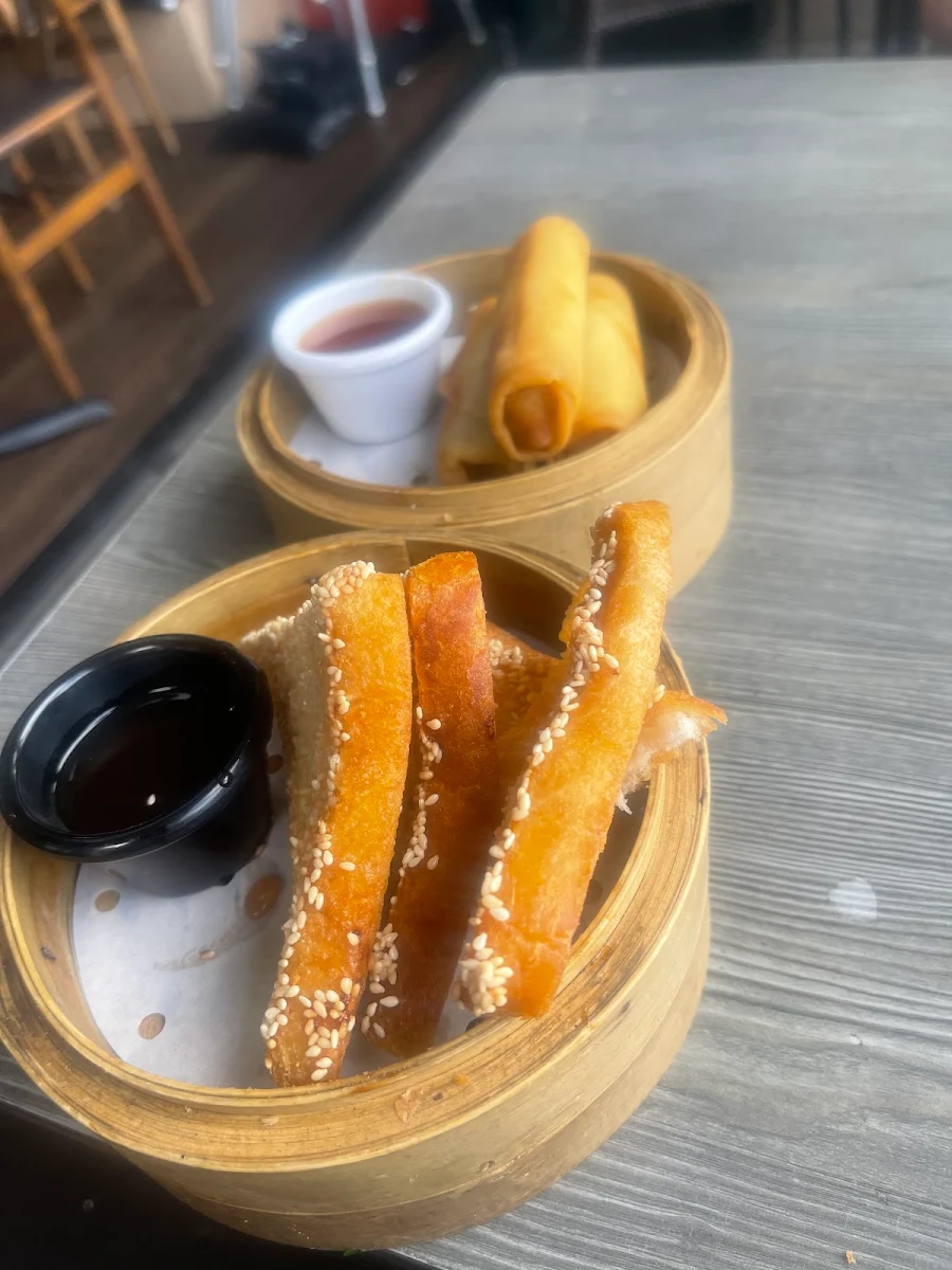 Prawn Toast and Spring Rolls