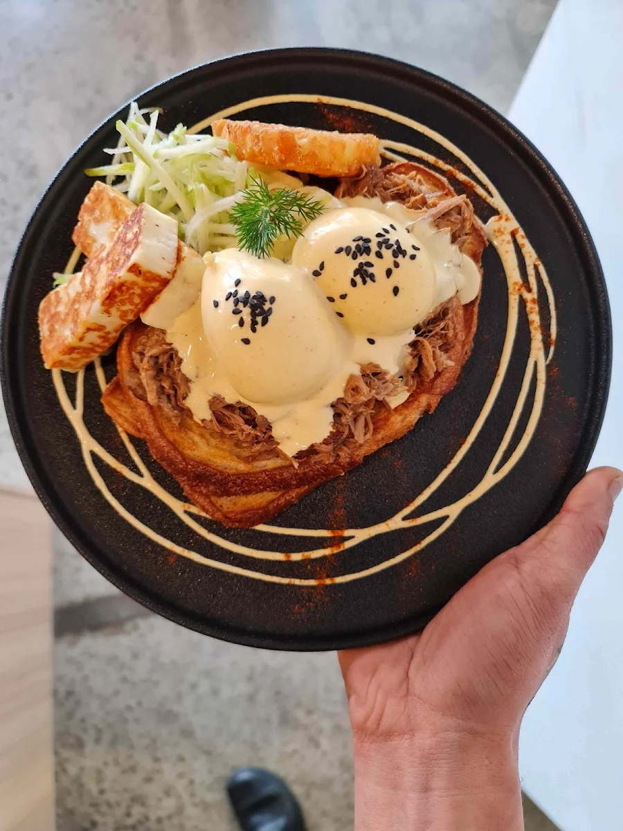 Pulled Pork Benedict, Tailored Cafe