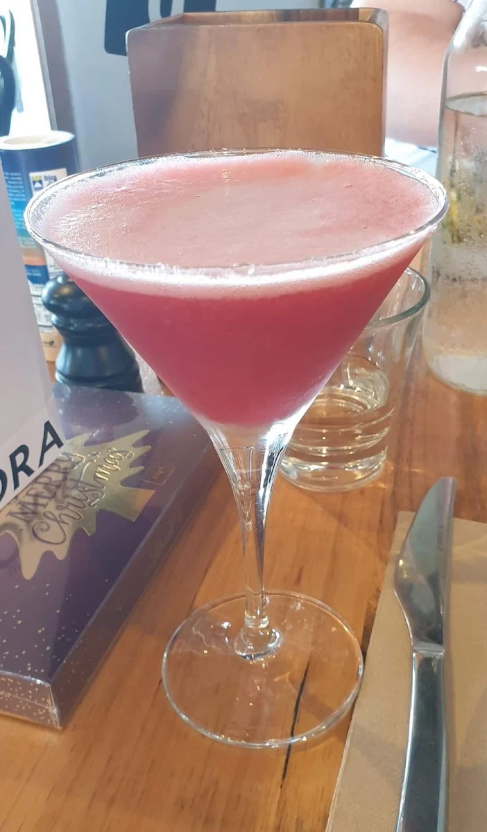Raspberry Martini, Plenty Views Bar Restaurant