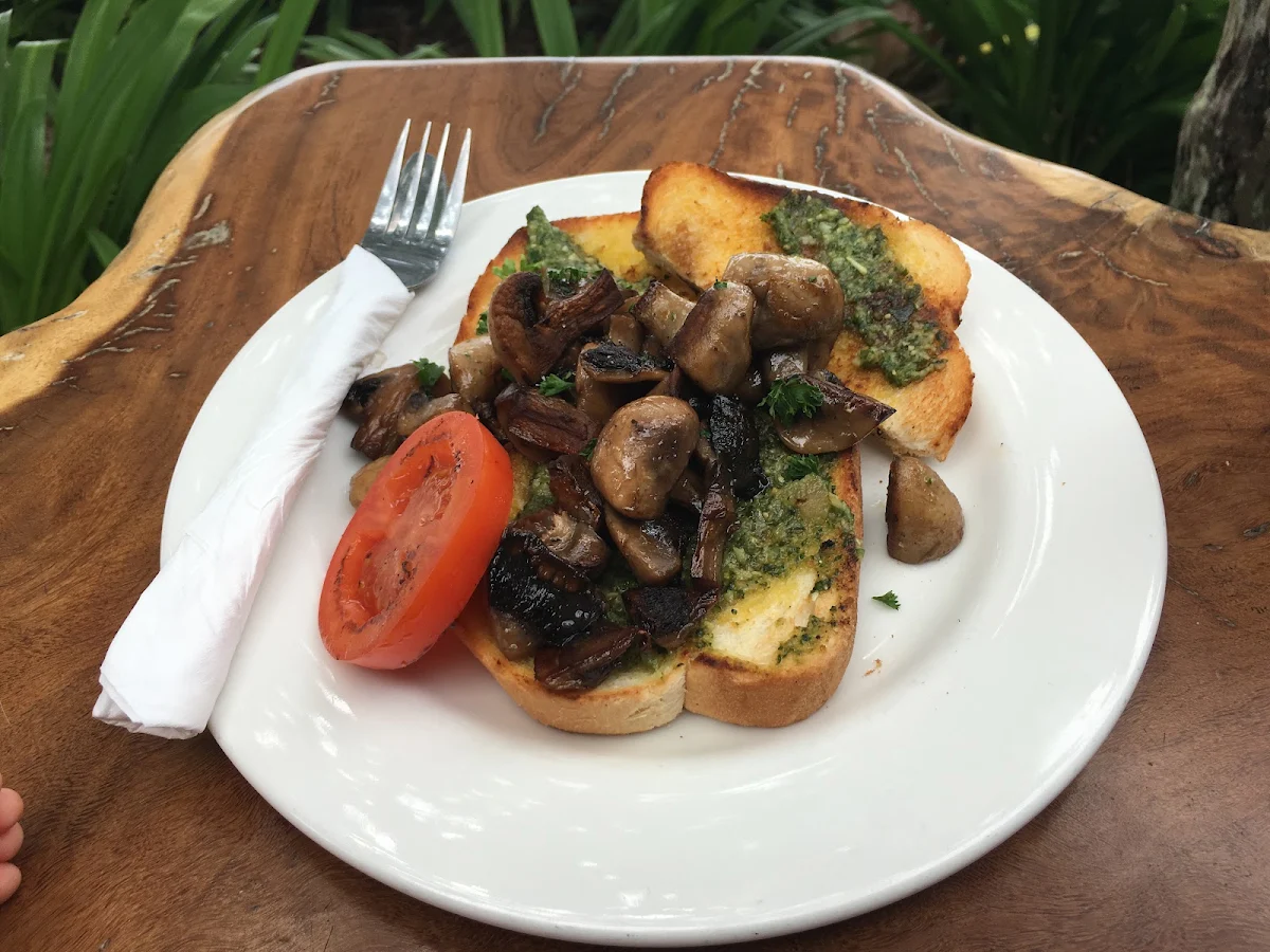 Grilled Mushrooms & Spinach