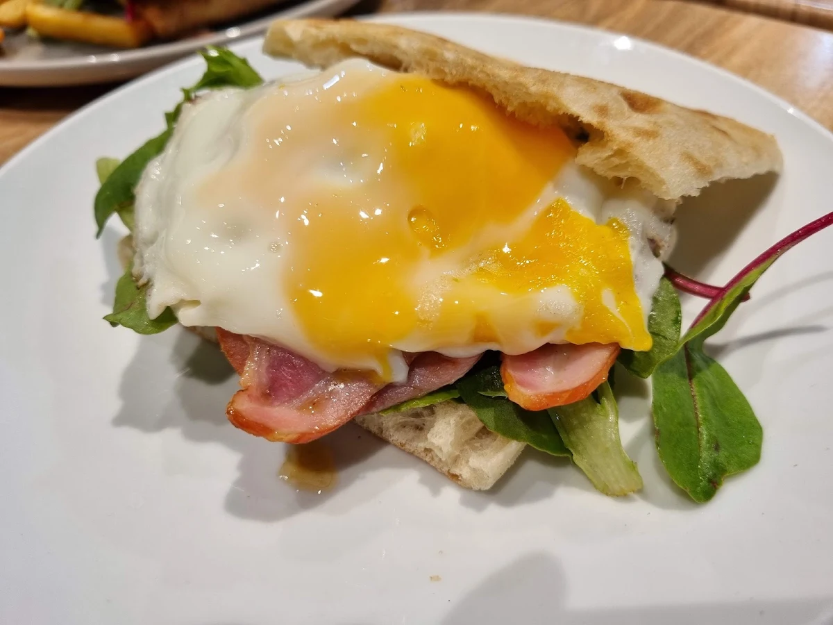 Bacon & Egg Roll, Caffe Cherry Beans