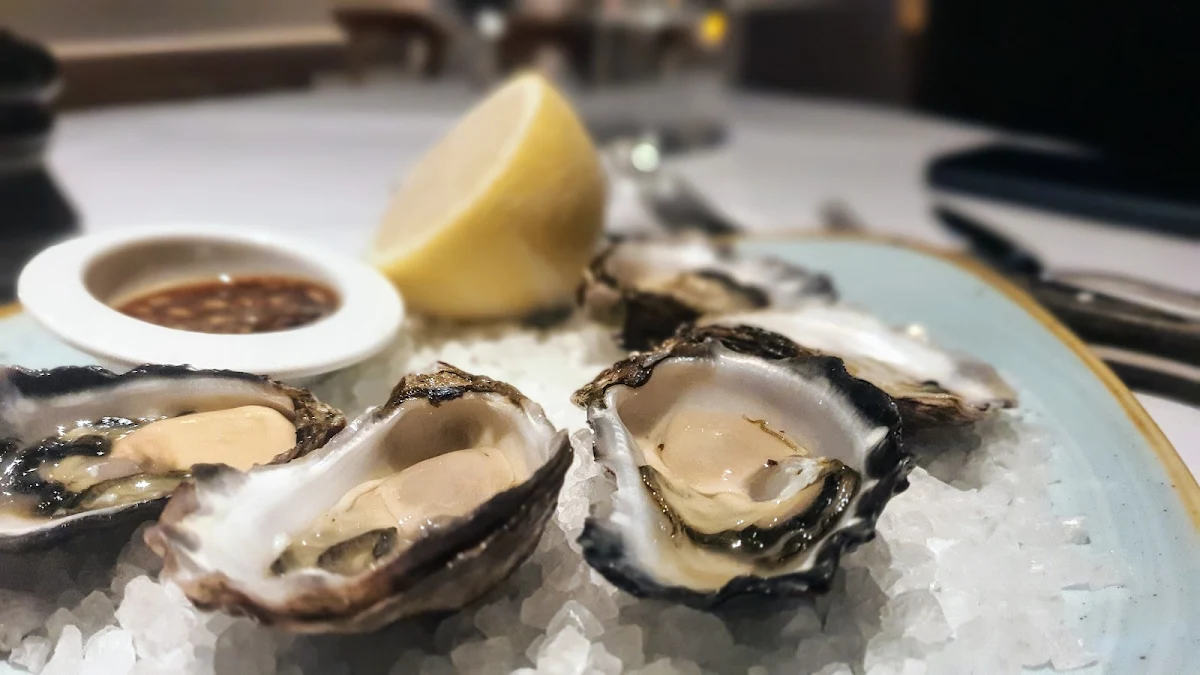 Freshly Shucked Oysters with Mignonette Sauce