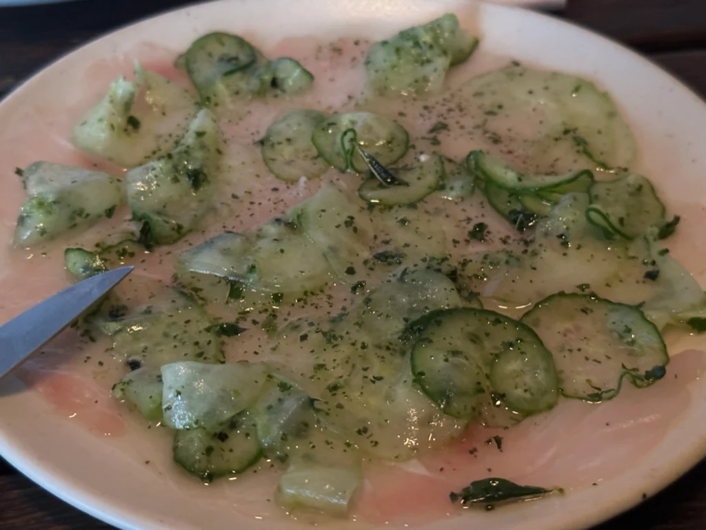 Snapper Carpaccio, Embla