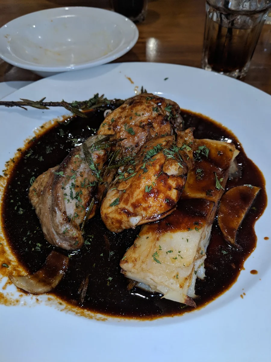 Chicken Bacon Roularde with Mushrooms
