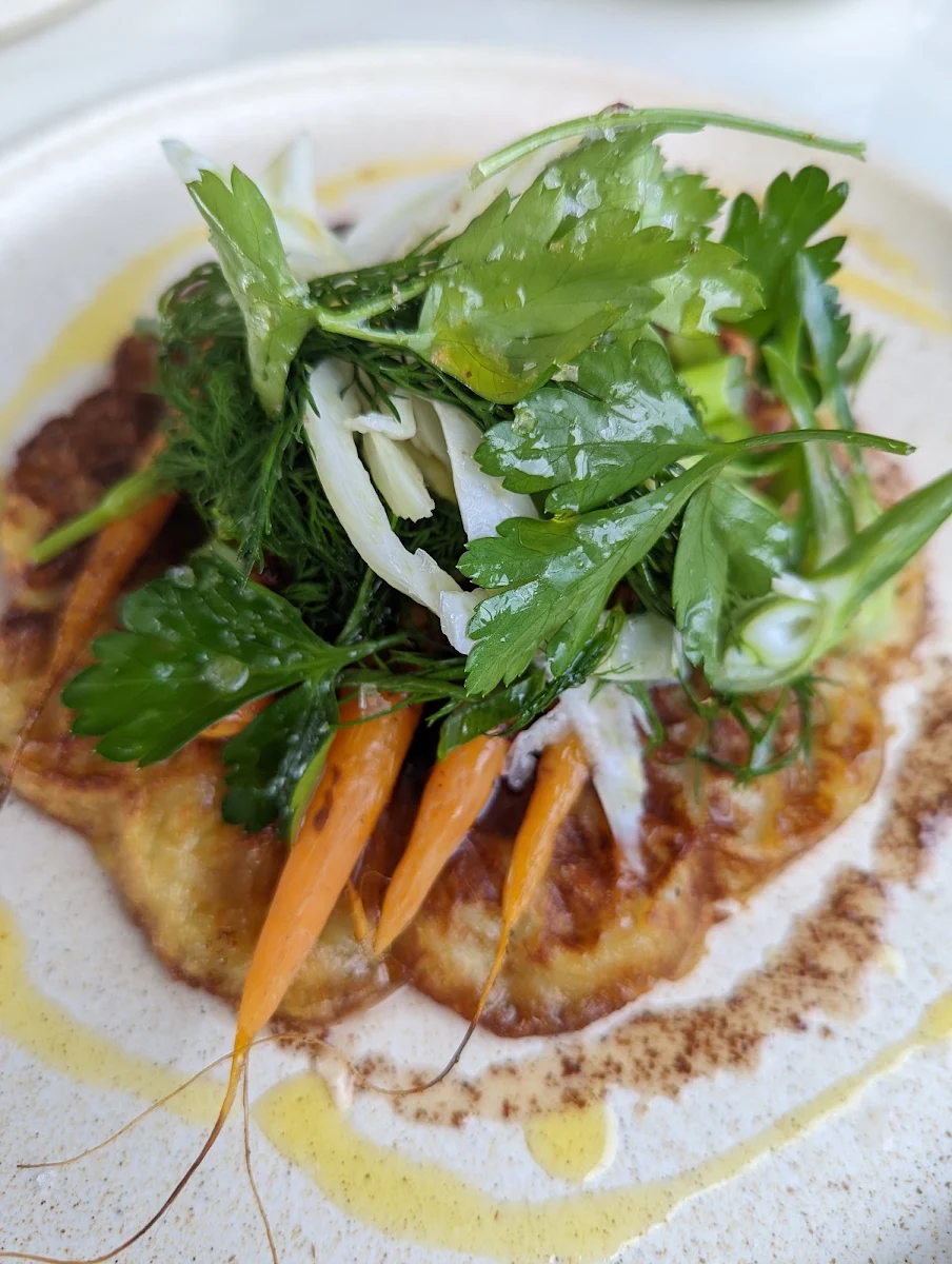 Potato Waffle with Maple Carrots