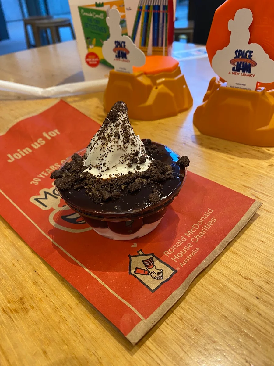 Soft Serve in Cup with Chocolate Fudge and Oreos