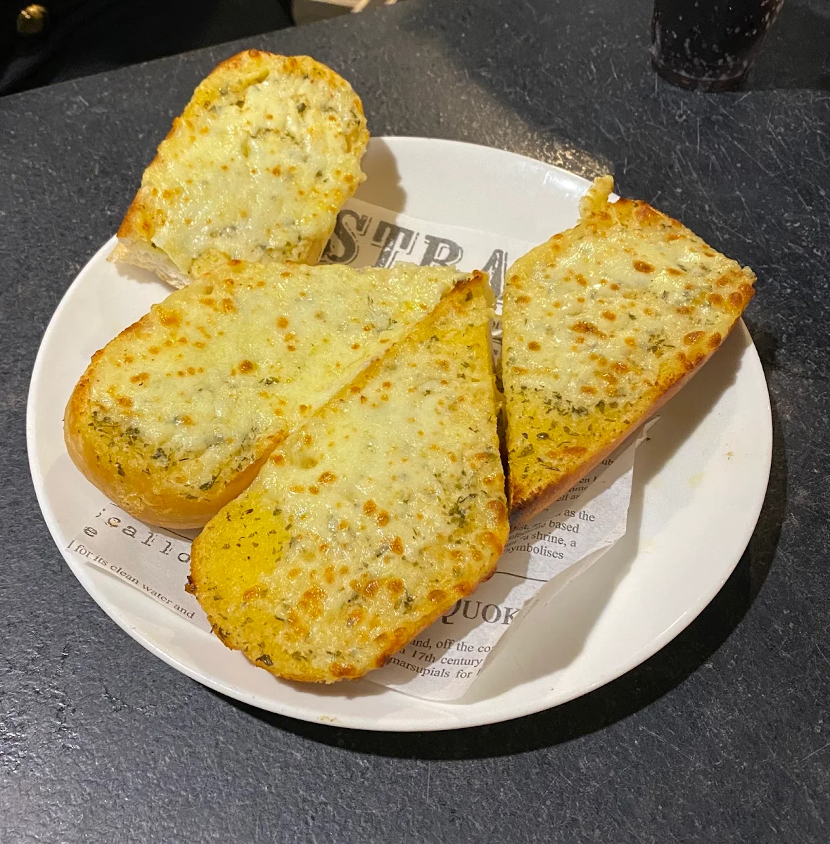 Cheesy Garlic Bread, Caringbah Hotel