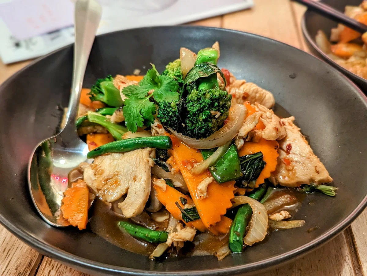 Chilli Basil Chicken, Monkey King Thai - Pennant Hills