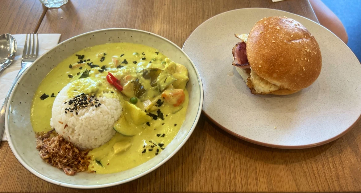Green Curry with Bacon Egg Roll