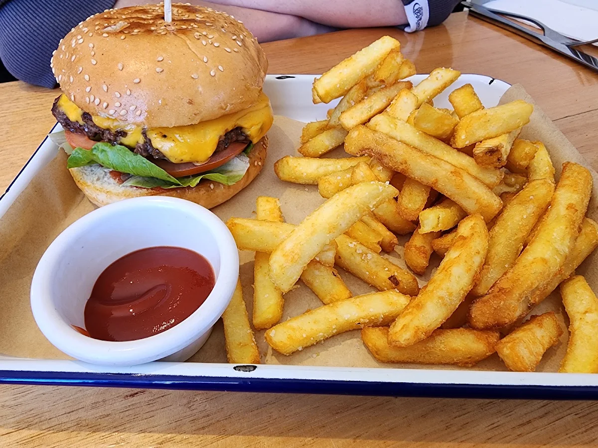 Beef Burger and Chips